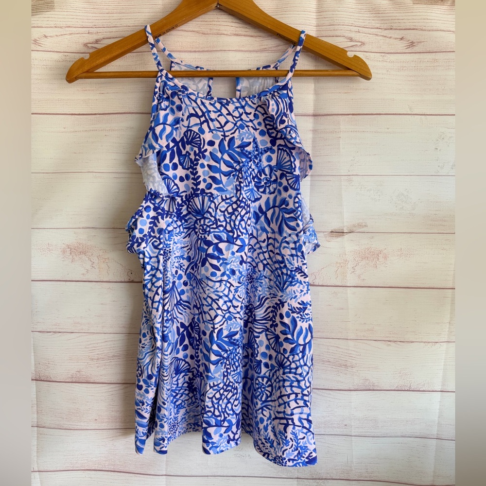 Lilly Pulitzer Billie Calla Lilly Pink, High Tides Good Vibes Halter Top Large